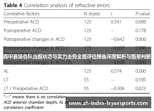 西甲赛场各队当前状态与实力走势全面评估报告深度解析与前景判断